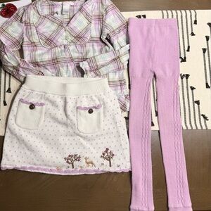 Janie and Jack Pink and Cream Kids Matching Set